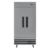 39 in. Commercial Stainless Steel 2-Door Reach-In Freezer, 30 cu. ft. RIF-2D-SS35C